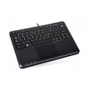 Perixx PERIBOARD-510 H PLUS UK mini USB tipkovnica s touchpadom i 2-Port USB hubom, crna