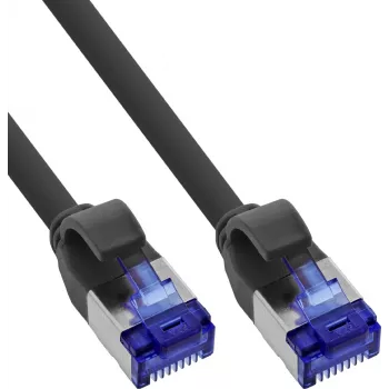 INLINE B-74902S 90 komada Slim Cat.6A S/FTP LSZH patch kabel, 2m, crni