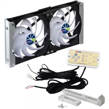 Titan TTC-SC20(A)/V2+ dvostruki ventilator za hlađenje hladnjaka 92x25mm IP55 s timerom i ispravljačem