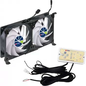 Titan TTC-SC22(A)/V2+ dvostruki ventilator za hladnjak 92x25mm IP55 za kampiranje