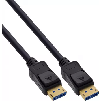 InLine® DisplayPort 2.1 kabel, UHBR20 80 Gb/s, crni, pozlaćeni kontakti, 3m