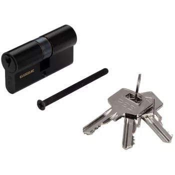 PSG 63.63030.MC Euro Profile Double Cylinder Lock, Brass, Black, 30/30 mm