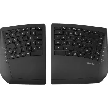 Perixx PERIBOARD-624 B DE – bežična ergonomska split tipkovnica, njemački raspored, crna