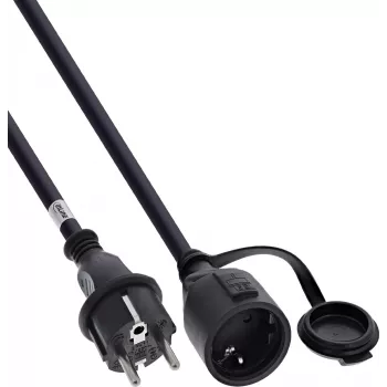 InLine® produžni kabel sa zaštitnim kontaktom, vanjski IP44, zaštita od dodira, 3m