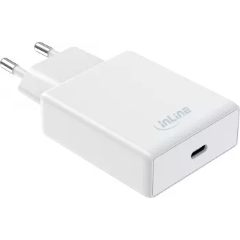 InLine® USB-C PD 65W zidni punjač, AVS/PPS, bijeli