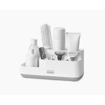 Joseph Joseph EasyStore organizator za kupaonicu bijeli/sivi - kompaktni organizator s više pretinaca i ventiliranom odvodnjom
