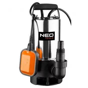 NEO TOOLS 04-736 potopna pumpa za prljavu vodu 1100W, 15000 L/h, visina dobave 10 m, nehrđajući čelik, prekidač s plovkom