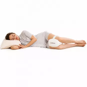 Momcozy EP001 ergonomski jastuk za koljena od memorijske pjene za spavače na boku, krem-bijeli