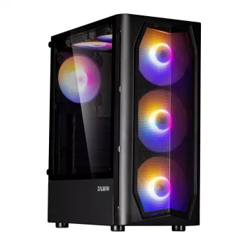 Zalman N4 Rev.1 Mid-Tower ATX kućište sa 6 ARGB ventilatora, kaljeno staklo, crno