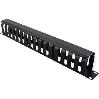 VALUE 26.99.0305 19 inch 1U prednja ploča s kanalom za kabele 40x60 mm, crna RAL 9005
