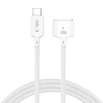 TECH-PROTECT MMC01 Ultraboost Magnetic MacBook Cable USB-C to MagSafe 3 140W 300cm White