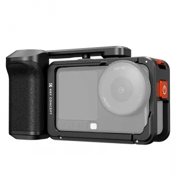 KF kavezni nosač kamere s ručkom za DJI Osmo Action 6 / Action 5 / Action 4 / Action 3, aluminijska legura, crni, KF12.0036