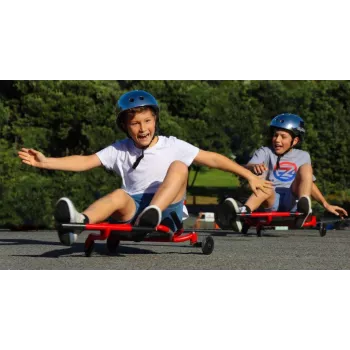 EzyRoller Drifter X drift gokart na nožni pogon, 4-12 godina, ružičasti