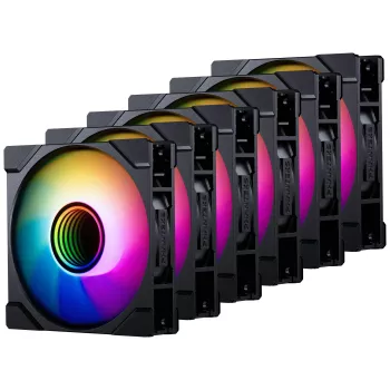 PHANTEKS Build Kit 6x M25 Gen2 PWM D-RGB Reverse Blade ventilatora, 120mm - crno