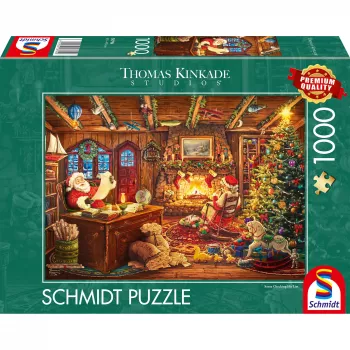 Schmidt Spiele Thomas Kinkade Studios: Santa Checks the Wishlist slagalica 1000 dijelova