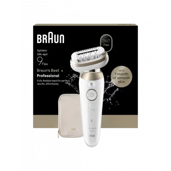 Braun Silk-épil 9 Flex SES9-011 3D epilator, mokro i suho, bijelo/zlatno