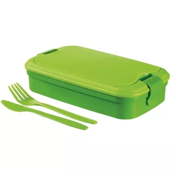 CURVER Lunch&Go pravokutna posuda za hranu s priborom 1,4L zelena