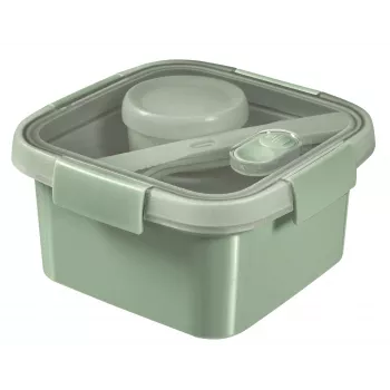 CURVER kutija za spremanje Lunch Kit četvrtasta 1,1L Smart Eco To Go 16x16x9cm Soft Green
