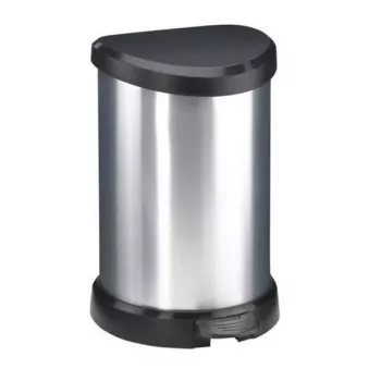 CURVER Deco kanta za smeće na pedalu 15L srebrna