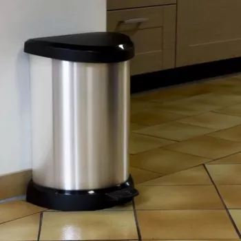 CURVER Deco kanta za smeće na pedalu 15L srebrna