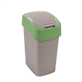 CURVER Flip Bin 9L kanta za smeće srebrna/zelena