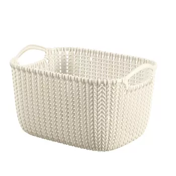 CURVER Knit Collection pravokutna košara za odlaganje S 8L bijela 30x22x17 cm