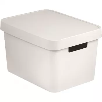 CURVER Infinity Recycled 17L kutija za odlaganje s poklopcem, bijela, 36x27x22 cm, 100% reciklirana plastika