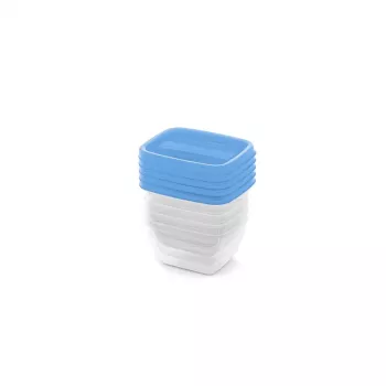 CURVER pravokutni set posuda za odlaganje 5x0,25L Vedo prozirno plava