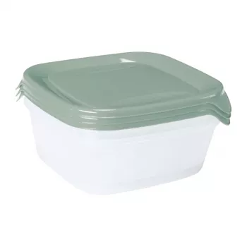 CURVER Fresh&Go set kvadratnih posuda za svježu hranu 3 x 0,8 L zeleni