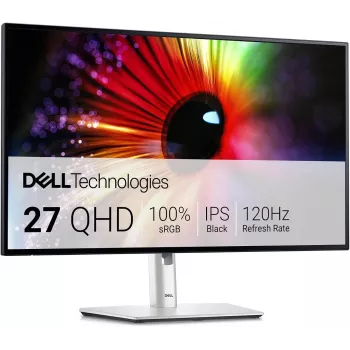 Dell U2724D 27 inch QHD IPS monitor s USB-C hubom, 120Hz, KVM, crni (obnovljeno)