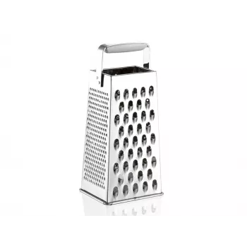LEIFHEIT Four-Sided Grid Grater, Stainless Steel Blades, White/Silver, ComfortLine