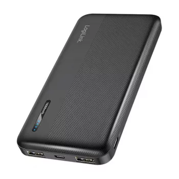LogiLink PA0338RF 10000 mAh powerbank s USB-C PD i Quick Charge 3.0, crni