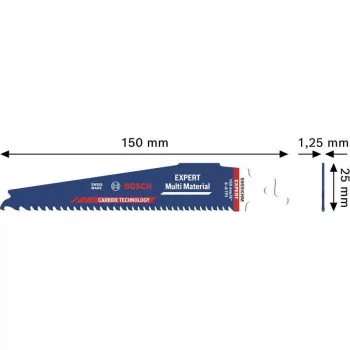Bosch EXPERT Multi Material list pile za sabljastu pilu 2608902332 S959XHM, Carbide, 150 mm, 6 TPI