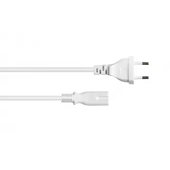 Kabelmeister mrežni kabel Euro tip C na C7 Figure-8, bijeli, 0.75mm², 7,5m