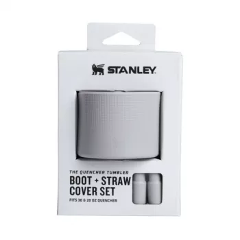 STANLEY set od 2 zaštitne navlake i poklopca za slamku za termo šalicu 0,89L/0,59L The Quencher Boot + Straw Topper svijetlosivi