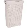 CURVER Style 40L košara za rublje s efektom ratana, krem, 44,8 x 26,5 x 61,5 cm