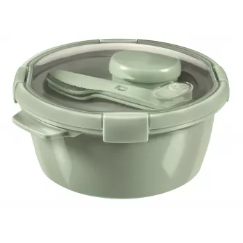 CURVER posuda za svježu hranu Lunch Kit okrugla 1,6L Smart Eco To Go Ø22x10cm soft green