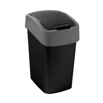 CURVER Flip Bin 9L kanta za smeće crno/srebrna
