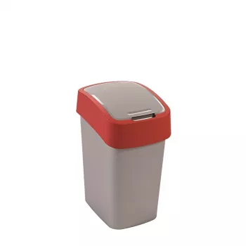 CURVER Flip Bin 25L kantica za smeće srebrna/crvena