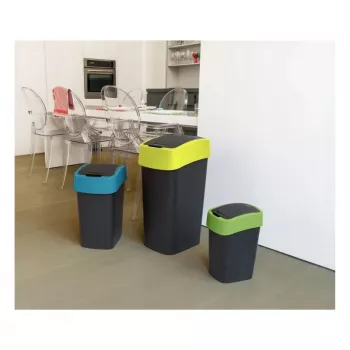 Curver Flip Bin 25L kantica za smeće crna/zelena