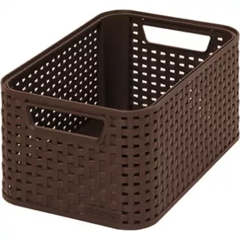 CURVER KIS Style S kutija za odlaganje 7,2L tamnosmeđa efekt pletenog ratana 28,5x19,4x13cm
