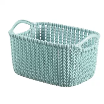 CURVER košara Knit XS pravokutna košara za odlaganje 3L plava 25x18x14cm
