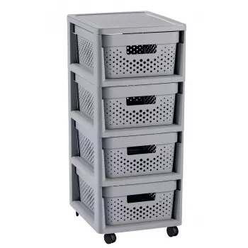 Curver Infinity 11L kolica s 4 pretinca 30x36x69cm siva