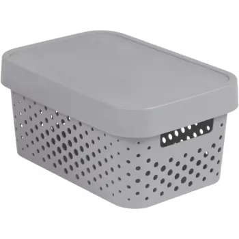 Curver Infinity kutija za pohranu od recikliranog materijala s poklopcem, 4,5L, siva