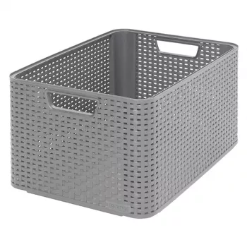 CURVER Style L kutija za spremanje 43,6 x 32,6 x 23 cm svijetlosiva efekt ratana 33L