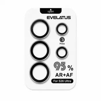 Zaštita objektiva kamere Evelatus za Samsung Galaxy S26 Ultra, Armor Black