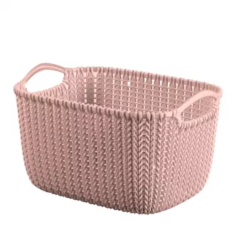Curver Knit S pravokutna košara za odlaganje 8L, ružičasta