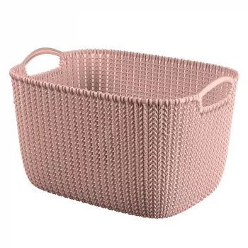 Curver Knit L pravokutna košara za odlaganje 19L, 40x30x23 cm, ružičasta