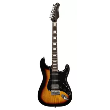 Stagg SES-60 SNB Electric Guitar - Sonic Blue, SSS Pickups, Alder Body
