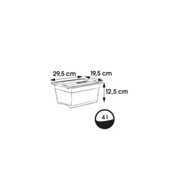 keeeper Crystalbox Cornelia kutija za pohranu s poklopcem, 4 L, 29,5 x 19,5 x 12,5 cm, prozirna